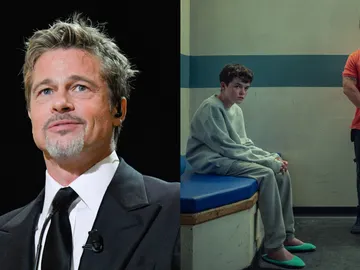 Brad Pitt en un montaje junto a una escena de Adolescencia Brad Pitt en un montaje junto a una escena de Adolescencia