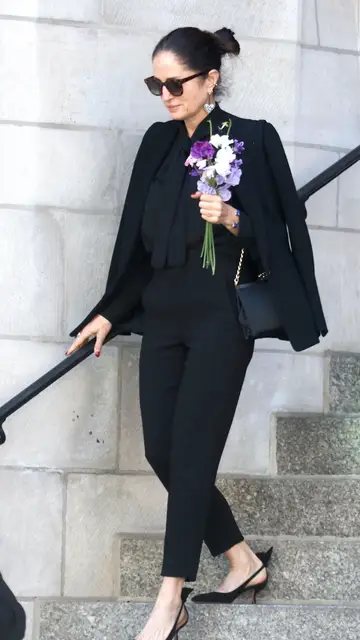 Patricia Lansing en el funeral de su padre Patricia Lansing en el funeral de su padre