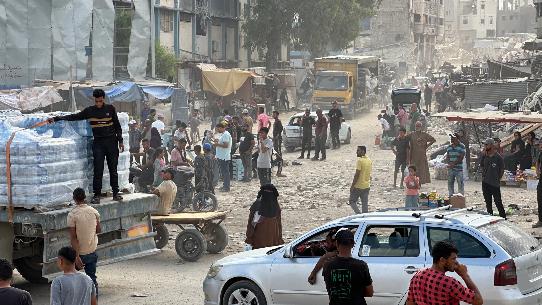 Foto de archivo de la localidad de Jan Yunis, en la mitad sur de la Franja de Gaza Foto de archivo de la localidad de Jan Yunis, en la mitad sur de la Franja de Gaza