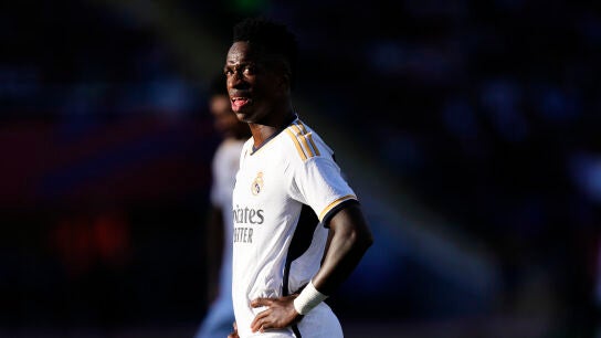 Vin&iacute;cius, en el cl&aacute;sico jugado en Montjuic en octubre de 2023