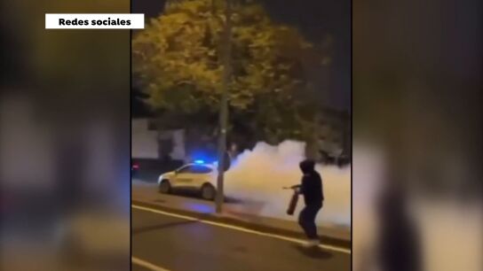 Usan extintores contra la Polic&iacute;a en Jerez