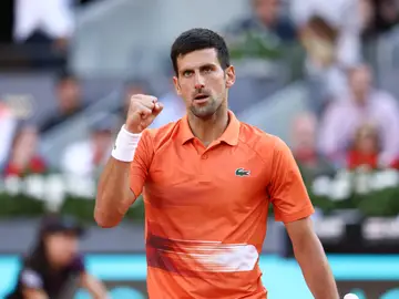 Novak Djokovic, en su último partido en Madrid ante Carlos Alcaraz en 2022 Novak Djokovic, en su último partido en Madrid ante Carlos Alcaraz en 2022