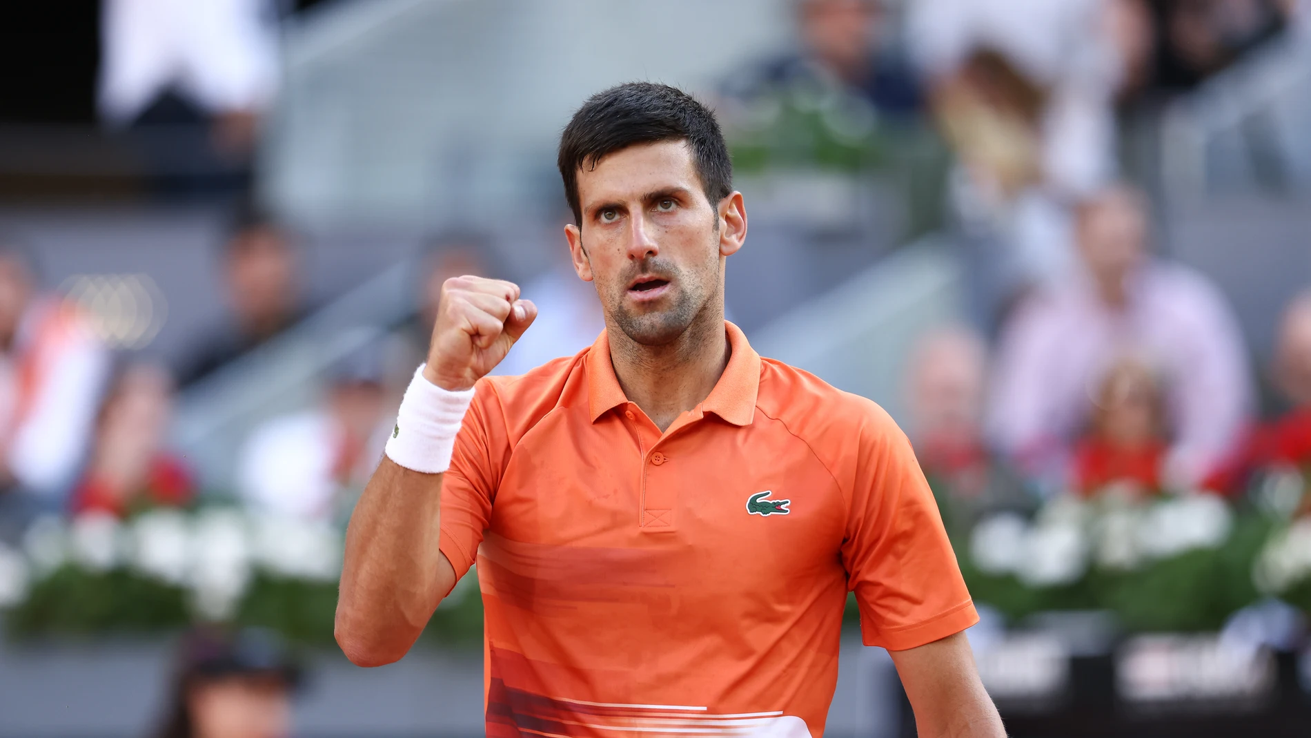 Novak Djokovic, en su último partido en Madrid ante Carlos Alcaraz en 2022 Novak Djokovic, en su último partido en Madrid ante Carlos Alcaraz en 2022