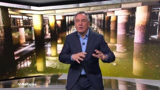 La visita de Roberto Brasero a un tanque de tormentas