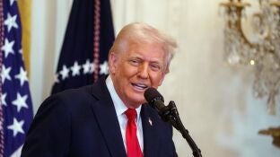 Donald Trump habla en la Casa Blanca