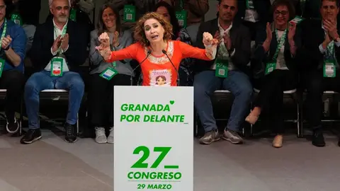 Montero afirma que el PP y Moreno tienen "motivos para estar nerviosos" en Andalucía y advierte, "vengo a ganar" La secretaria general del PSOE-A y vicepresidenta primera del Gobierno, María Jesús Montero. Eva Ercolanese/PSOE / Europa Press 29/03/2025