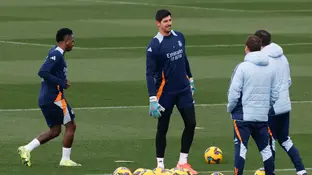 Antena 3 Deportes (31-03-25) Thibaut Courtois, baja para la vuelta de semifinales de Copa del Rey ante la Real Sociedad Antena 3 Deportes (31-03-25) Thibaut Courtois, baja para la vuelta de semifinales de Copa del Rey ante la Real Sociedad