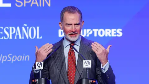 El rey Felipe VI en un foro El rey Felipe VI en un foro