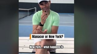 Rafa Nadal contestando preguntas en su TikTok