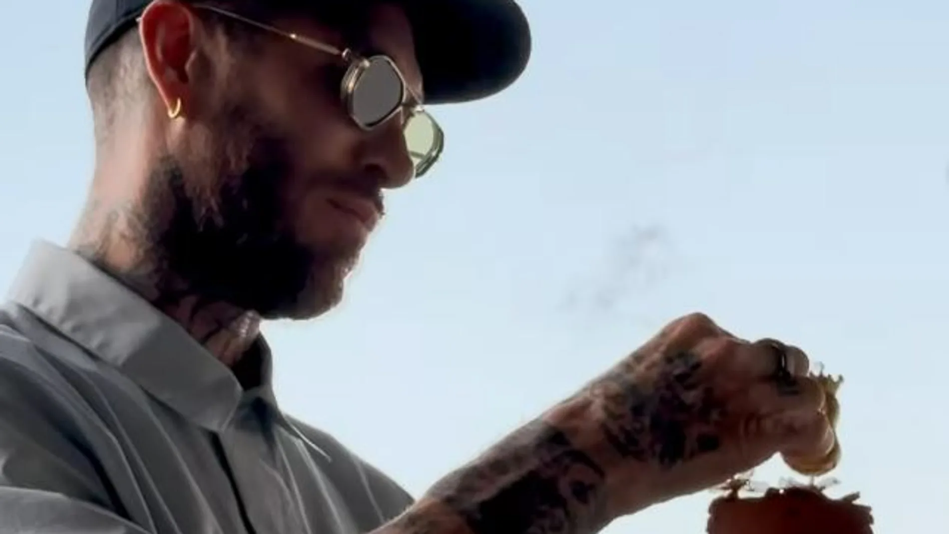 Sergio Ramos en un vídeo de sus redes sociales Sergio Ramos en un vídeo de sus redes sociales