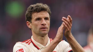 Thomas M&uuml;ller con el Bayern M&uacute;nich