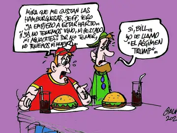 Los aranceles de Trump y la guerra comercial, en la viñeta gráfica Los aranceles de Trump y la guerra comercial, en la viñeta gráfica