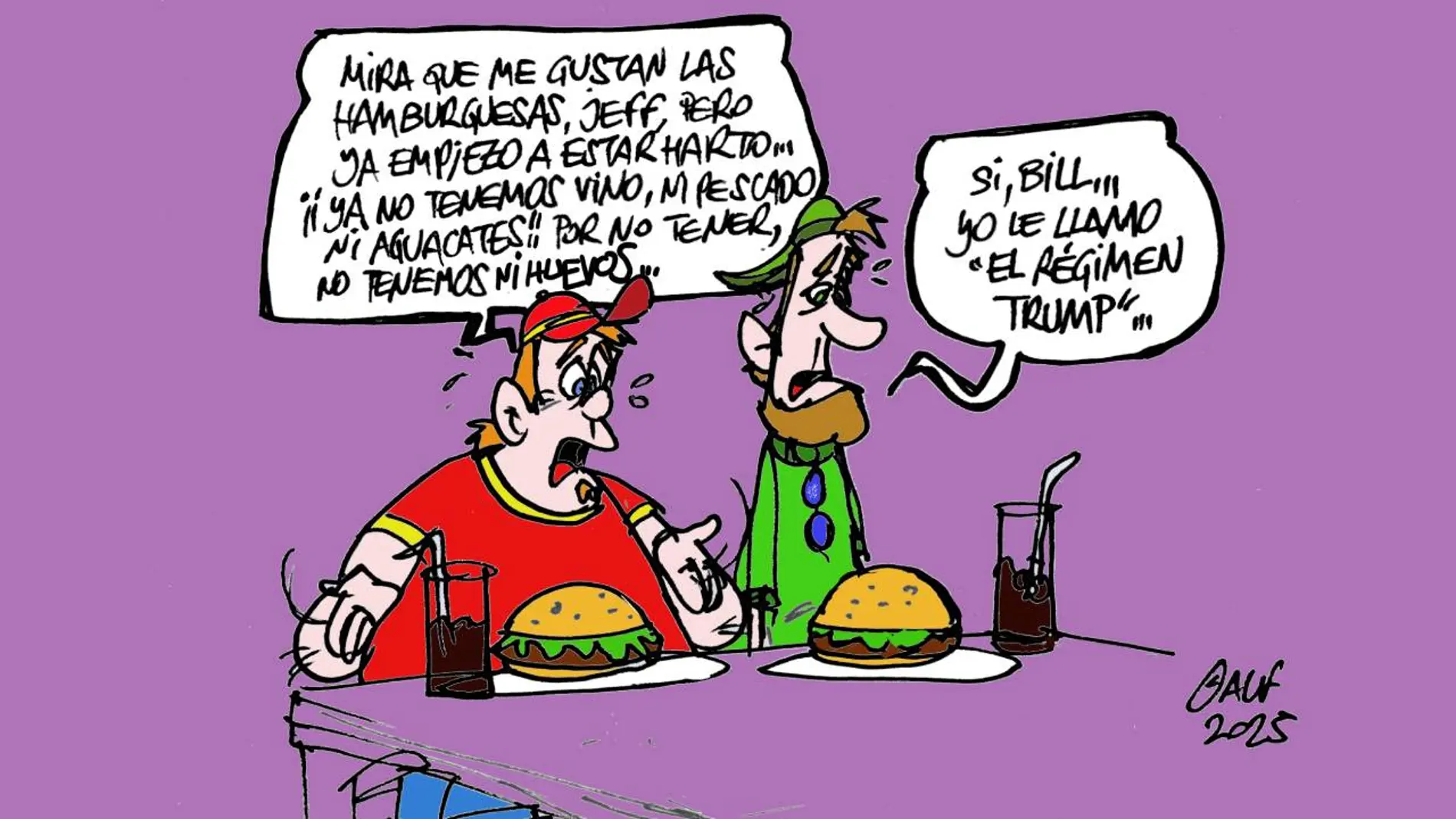 Los aranceles de Trump y la guerra comercial, en la viñeta gráfica Los aranceles de Trump y la guerra comercial, en la viñeta gráfica