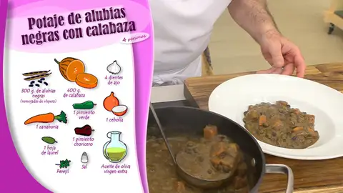 Ingredientes Potaje de alubias negras con calabaza Ingredientes Potaje de alubias negras con calabaza