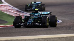 Fernando Alonso durante el GP de Bahr&eacute;in