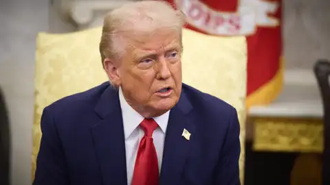 US President Donald Trump FILED - 28 February 2025, US, Washington: US President Donald Trump speaks to the media during his meeting with Ukraine's President Volodymyr Zelensky (Not Pictured) at the White House. Photo: -/Ukrainian Presidency/dpa - ATTENTION: editorial use only and only if the credit mentioned above is referenced in full 28/02/2025 ONLY FOR USE IN SPAIN