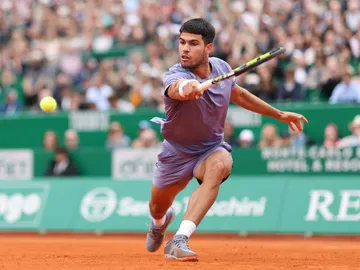 Carlos Alcaraz durante la final de Montecarlo Carlos Alcaraz durante la final de Montecarlo