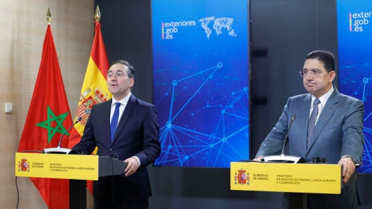 Jos&eacute; Manuel Albares y Nasser Bourita 
