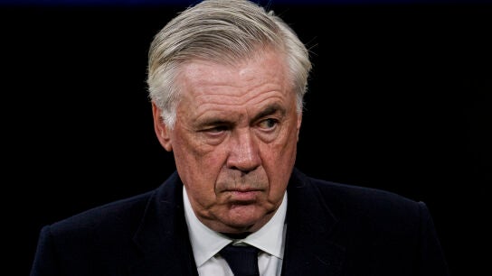Carlo Ancelotti en el partido contra el Arsenal