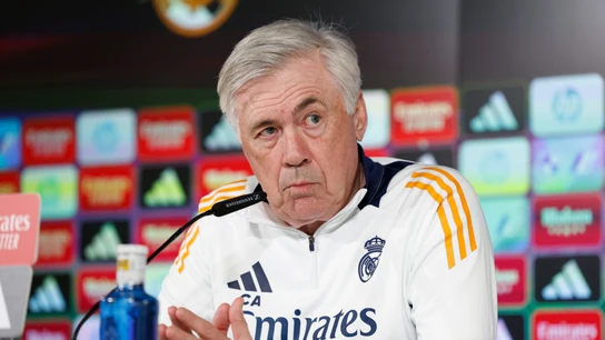 Carlo Ancelotti en rueda de prensa Carlo Ancelotti en rueda de prensa