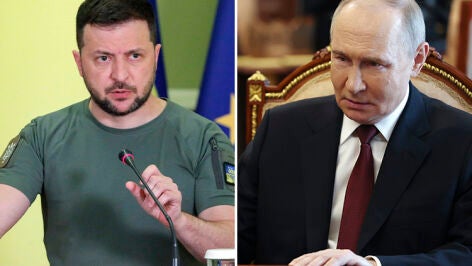 Putin y Zelenski