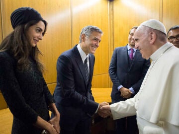 George Clooney y el Papa Francisco