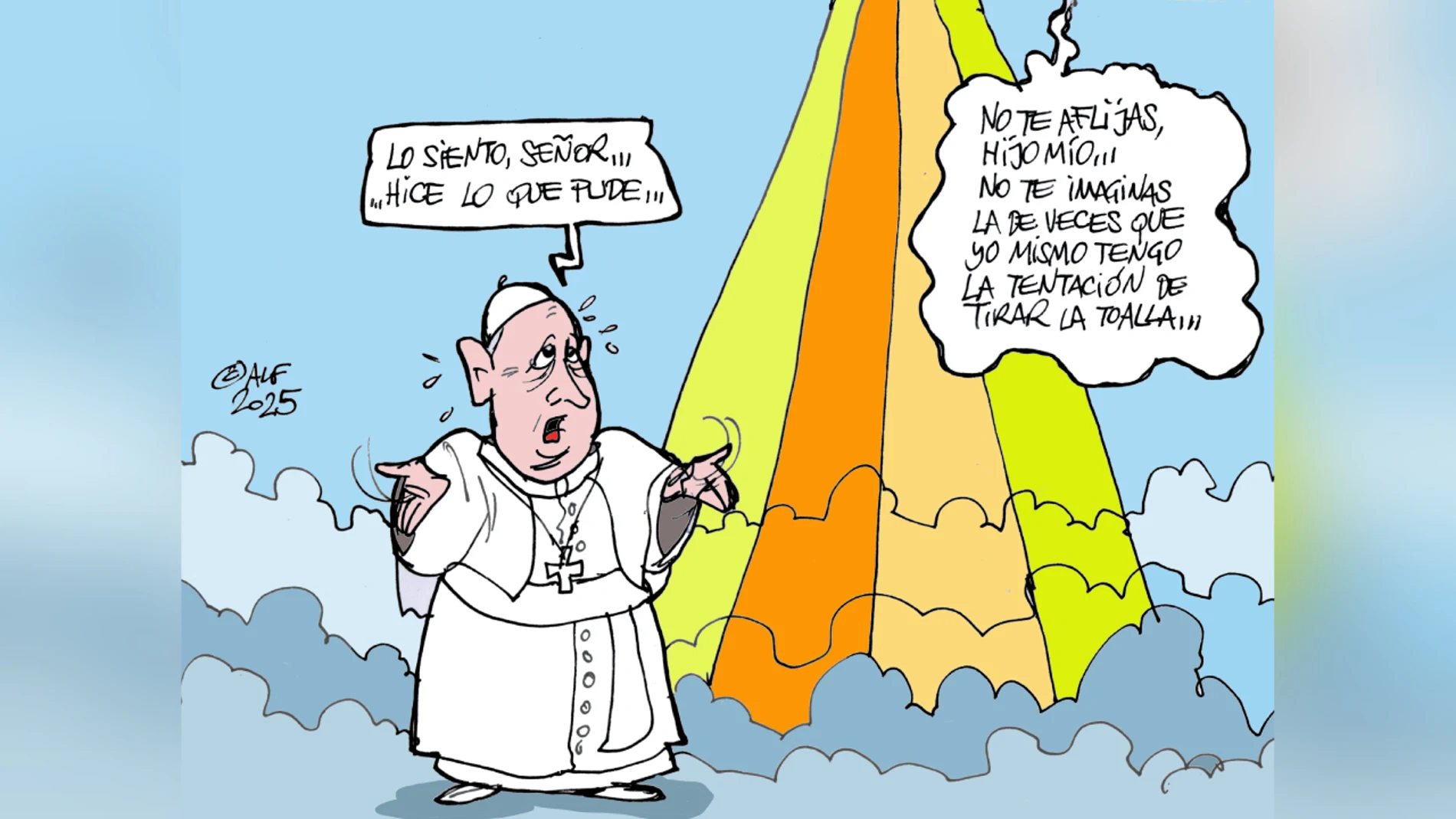 La muerte del papa Francisco, en la viñeta gráfica La muerte del papa Francisco, en la viñeta gráfica