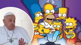 Montaje del papa Francisco y Los Simpson