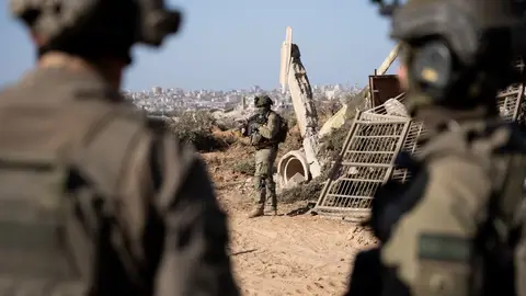 Militares israelíes en la Franja de Gaza Militares israelíes en la Franja de Gaza