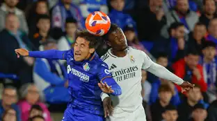 Camavinga en el partido contra el Getafe Camavinga en el partido contra el Getafe
