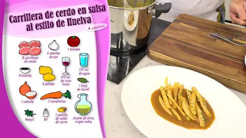 Ingredientes Carrilleras de cerdo en salsa al estilo Huelva Ingredientes Carrilleras de cerdo en salsa al estilo Huelva