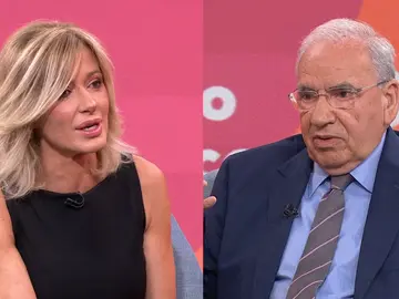 Susanna Griso y Alfonso Guerra en Espejo Público. Susanna Griso y Alfonso Guerra en Espejo Público.