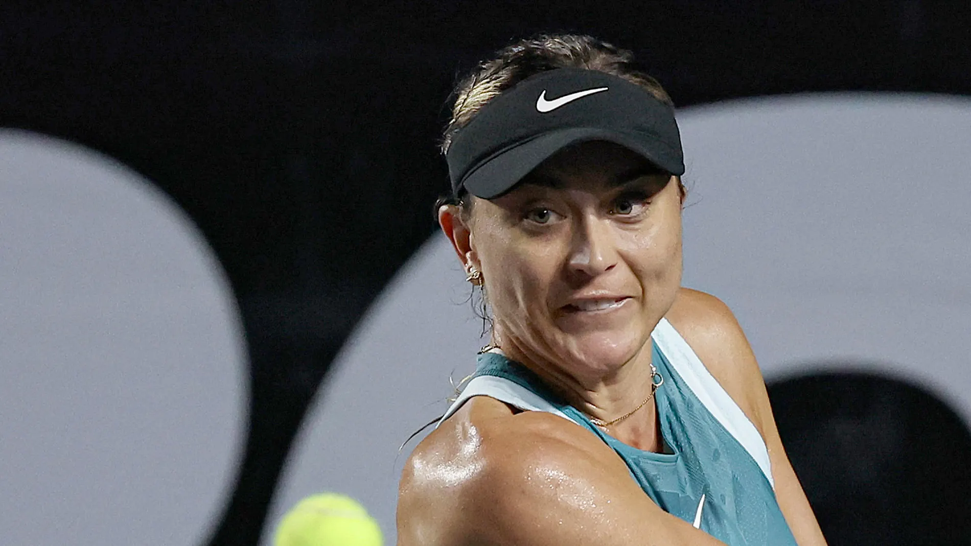 La tenista española Paula Badosa en acción La tenista española Paula Badosa en acción