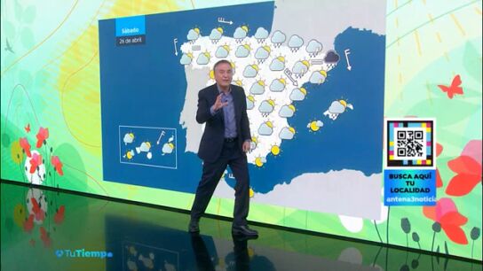 Roberto Brasero: "Esta tarde vuelven las tormentas pero el fin de semana ya parecer&aacute; verano"