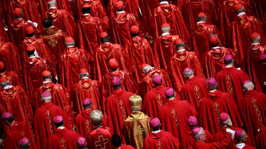 Imagen del entierro del papa Francisco.