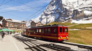 Imagen de archivo de un tren suizo.
