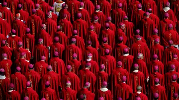 Imagen de archivo de los cardenales durante el funeral del papa Francisco. Imagen de archivo de los cardenales durante el funeral del papa Francisco.