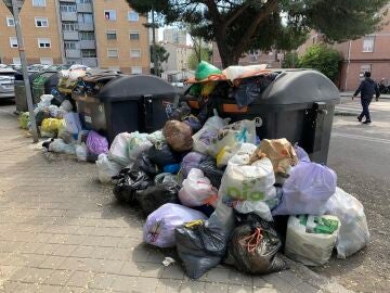 Acumulación de basura en Madrid