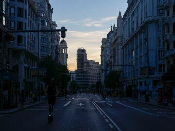 La Gran Vía, en pleno apagón eléctrico