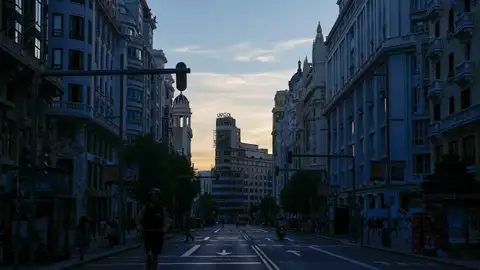 La Gran Vía, en pleno apagón eléctrico La Gran Vía, en pleno apagón eléctrico