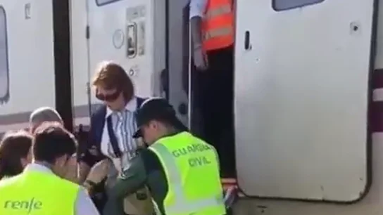 Así ha sido el rescate de pasajeros en Gomecello, Salamanca, tras quedar parado por el apagón eléctrico Así ha sido el rescate de pasajeros en Gomecello, Salamanca, tras quedar parado por el apagón eléctrico