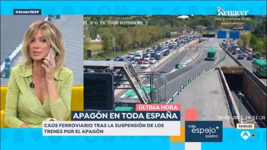 Susanna Griso recibe la llamada de su hija en directo, atrapada en el centro de Madrid por el apag&oacute;n el&eacute;ctrico: "Es una ratonera"
