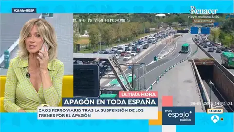 Susanna Griso recibe la llamada de su hija en directo, atrapada en el centro de Madrid por el apagón eléctrico Susanna Griso recibe la llamada de su hija en directo, atrapada en el centro de Madrid por el apagón eléctrico: "Es una ratonera"
