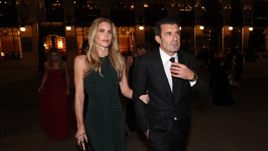 Luis Figo y Helen Svedin, en Madrid en 2022