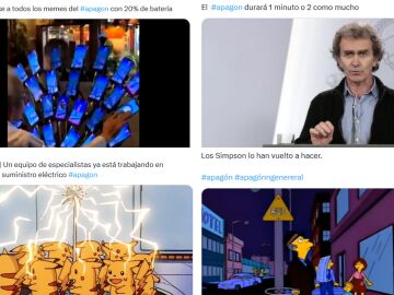 Montaje sobre los memes por el apagón eléctrico en España