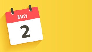 Calendario con fecha del 2 de mayo