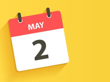 Calendario con fecha del 2 de mayo Calendario con fecha del 2 de mayo
