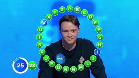 ¡A dos del bote! Manu arrasa en El Rosco contra Rosa con una última jugada magistral ¡A dos del bote! Manu arrasa en El Rosco contra Rosa con una última jugada magistral