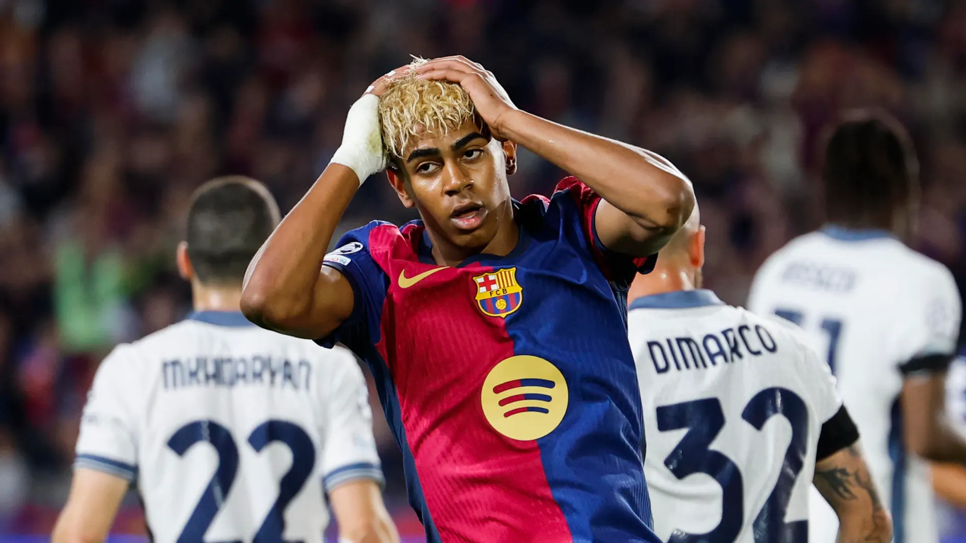 Lamine Yamal, en el duelo ante el Inter Lamine Yamal, en el duelo ante el Inter