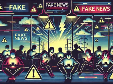 Los fakes tras el apagón eléctrico en España - Imagen generada con IA Los fakes tras el apagón eléctrico en España - Imagen generada con IA
